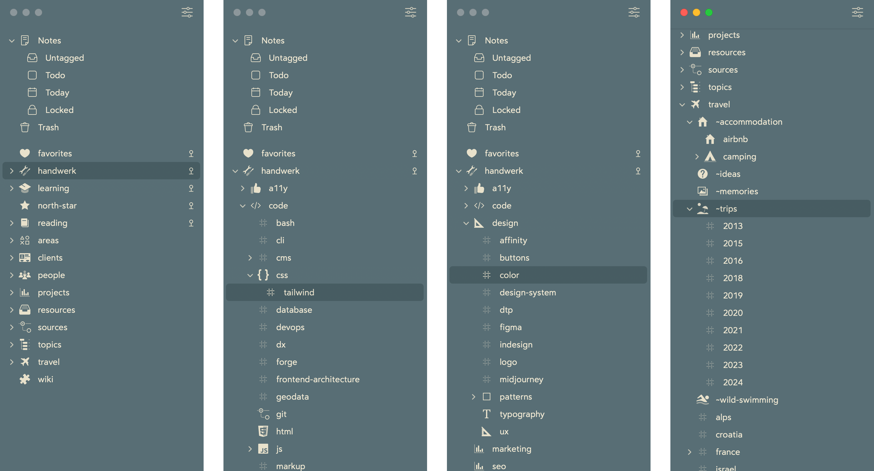 Hierarchical Tags in Bear Notes