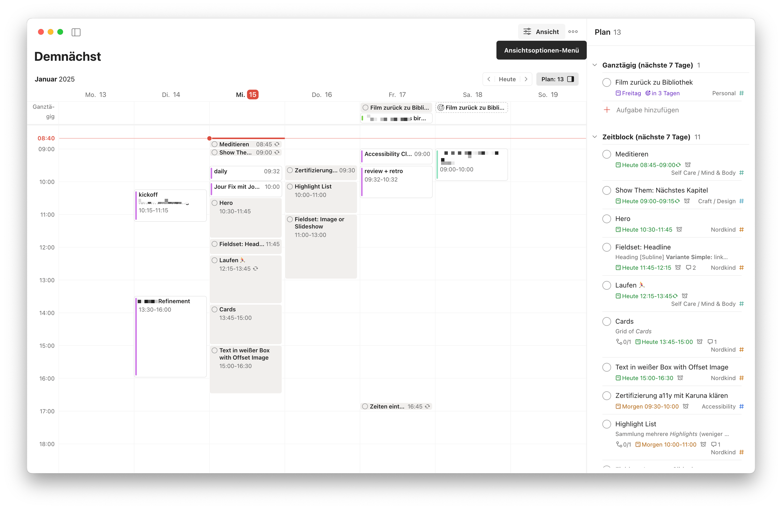 Todoist Calendar View