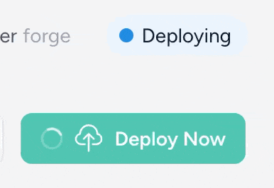 Animated gif showning an active deploy button on Laravel Forge