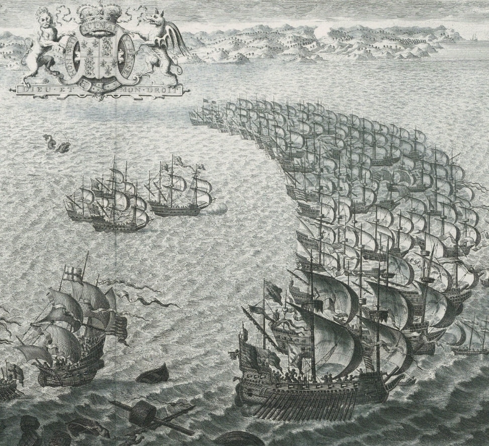 Разгром непобедимой армады кто. Разгром непобедимой Армады 1588. Конец непобедимой Армады. Картина непобедимая Армада 1590.