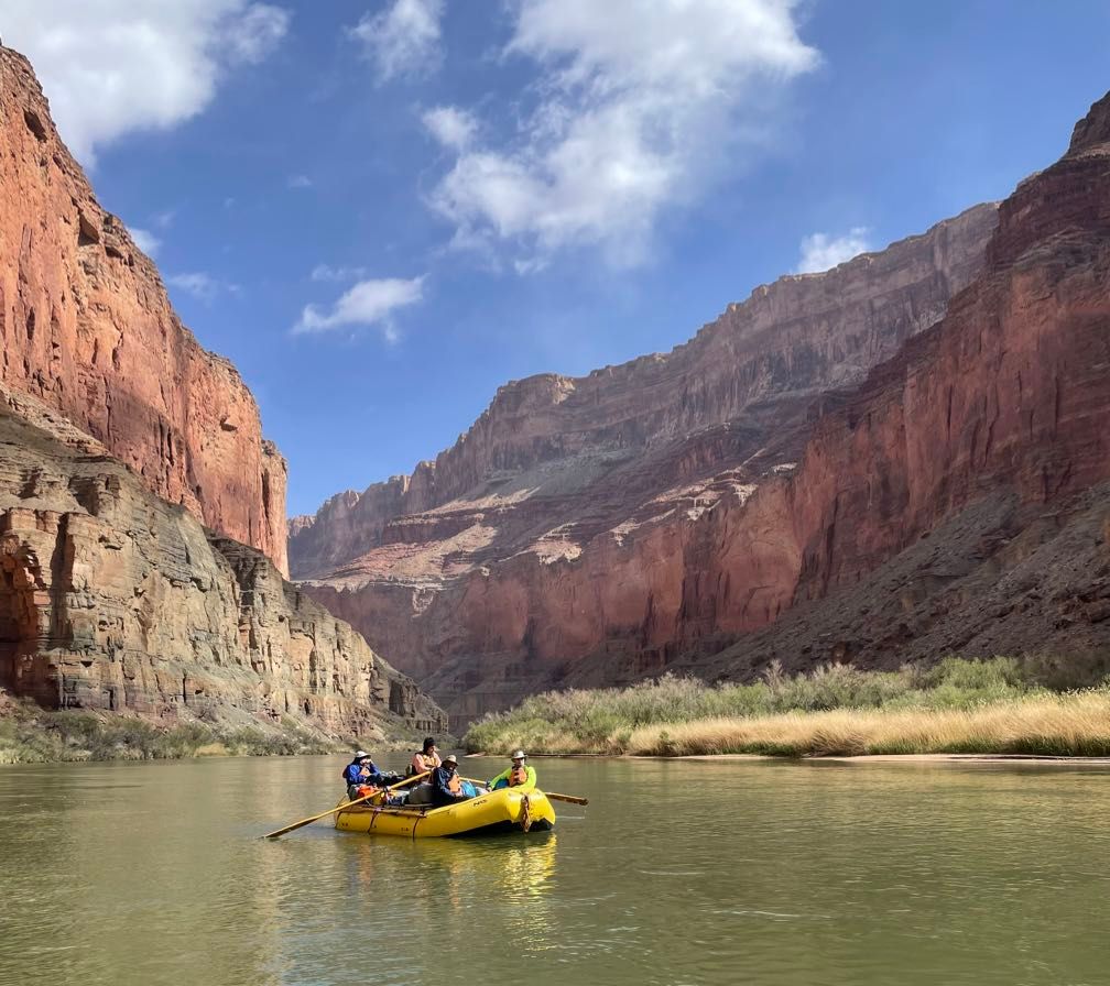 Rafting downriver