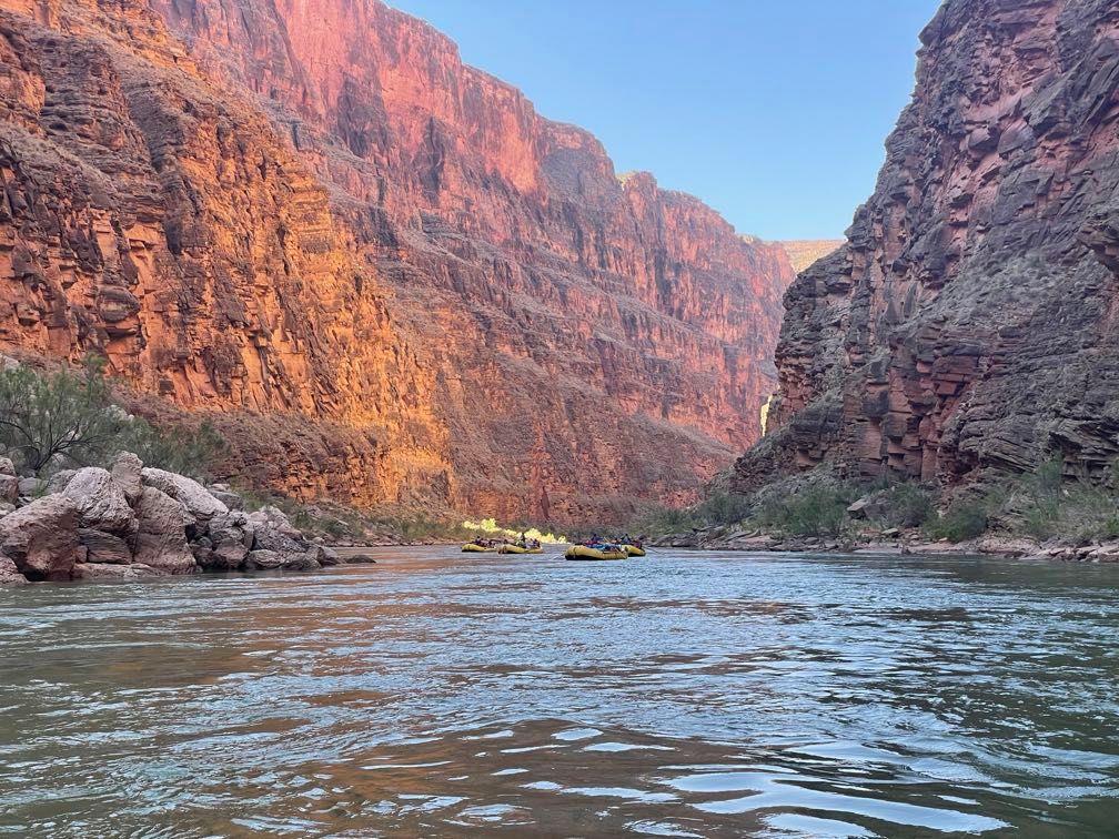 Rafting through red rock