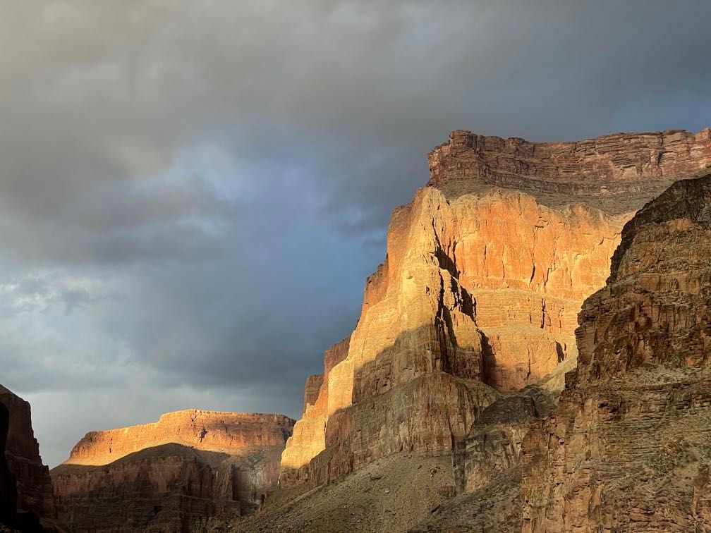 Clouds coming up at sunset