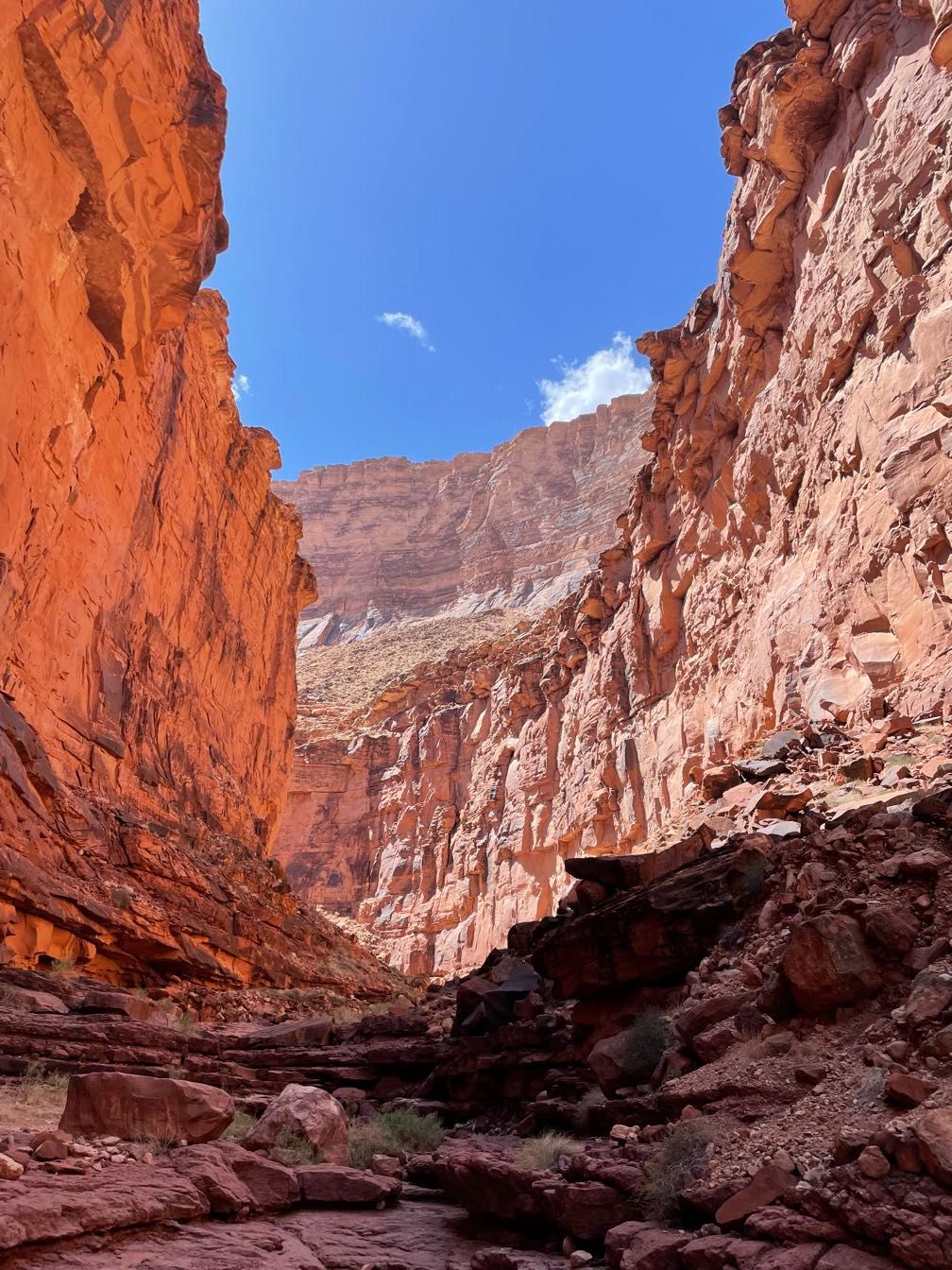 Looking up North Canyon