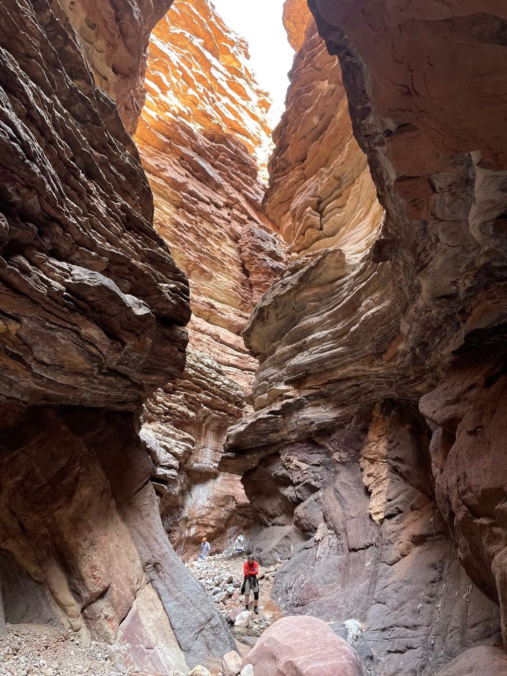 Walking down Blacktail Canyon