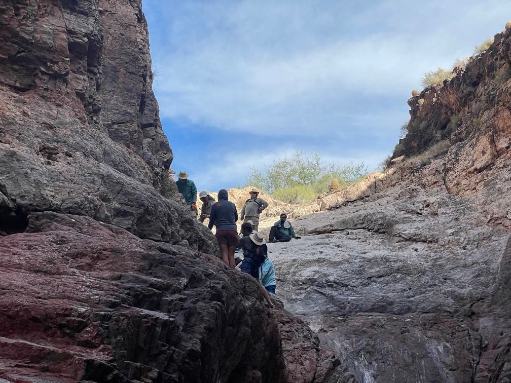 Coming down the scrambly bit