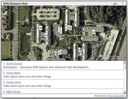 MSN Blogger Map