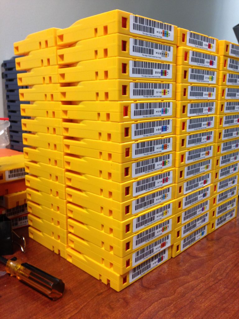 I’m doing the math in my head as to the cost of those DLT tapes