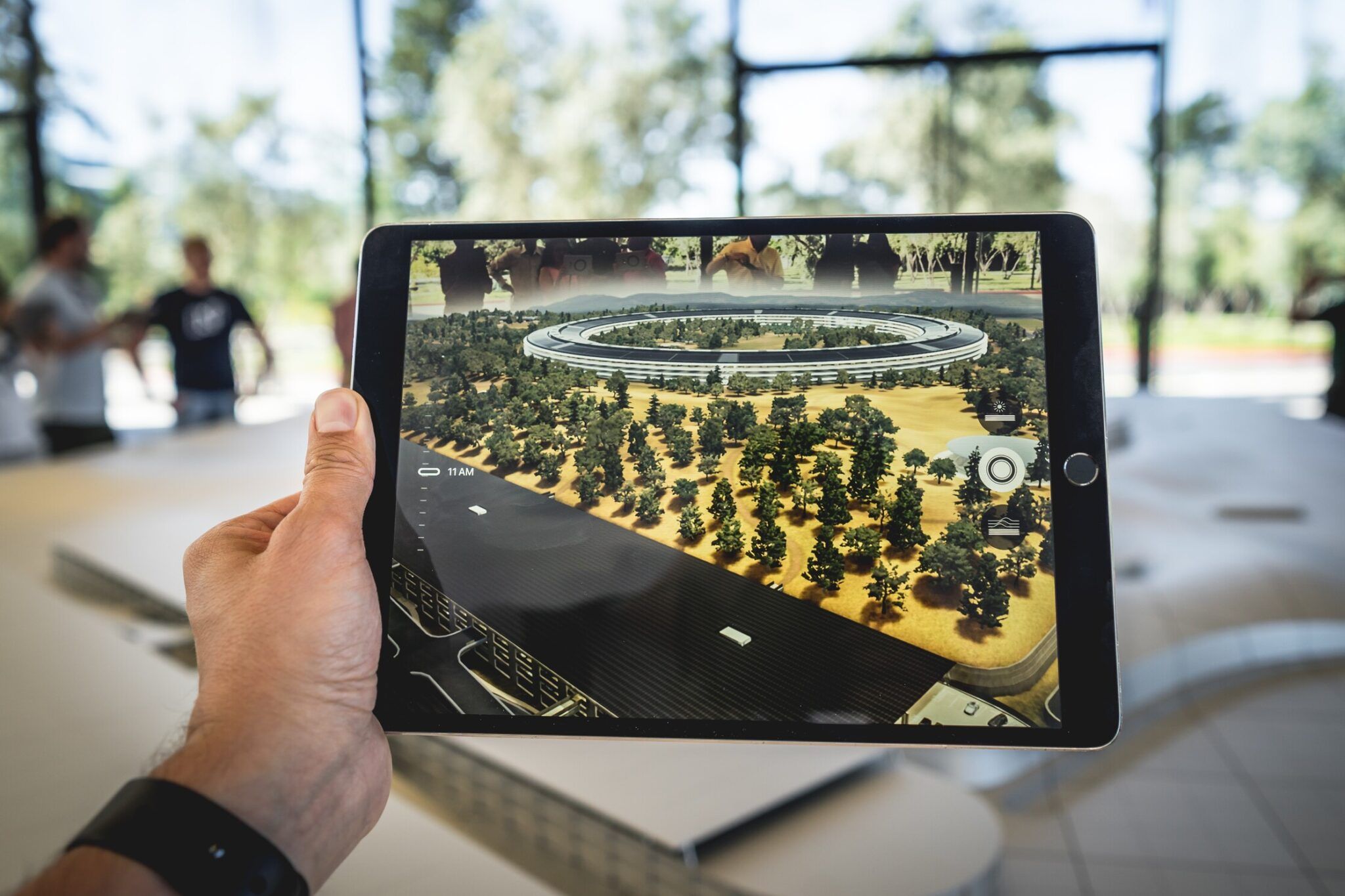 Augmented Reality view of Apple Park