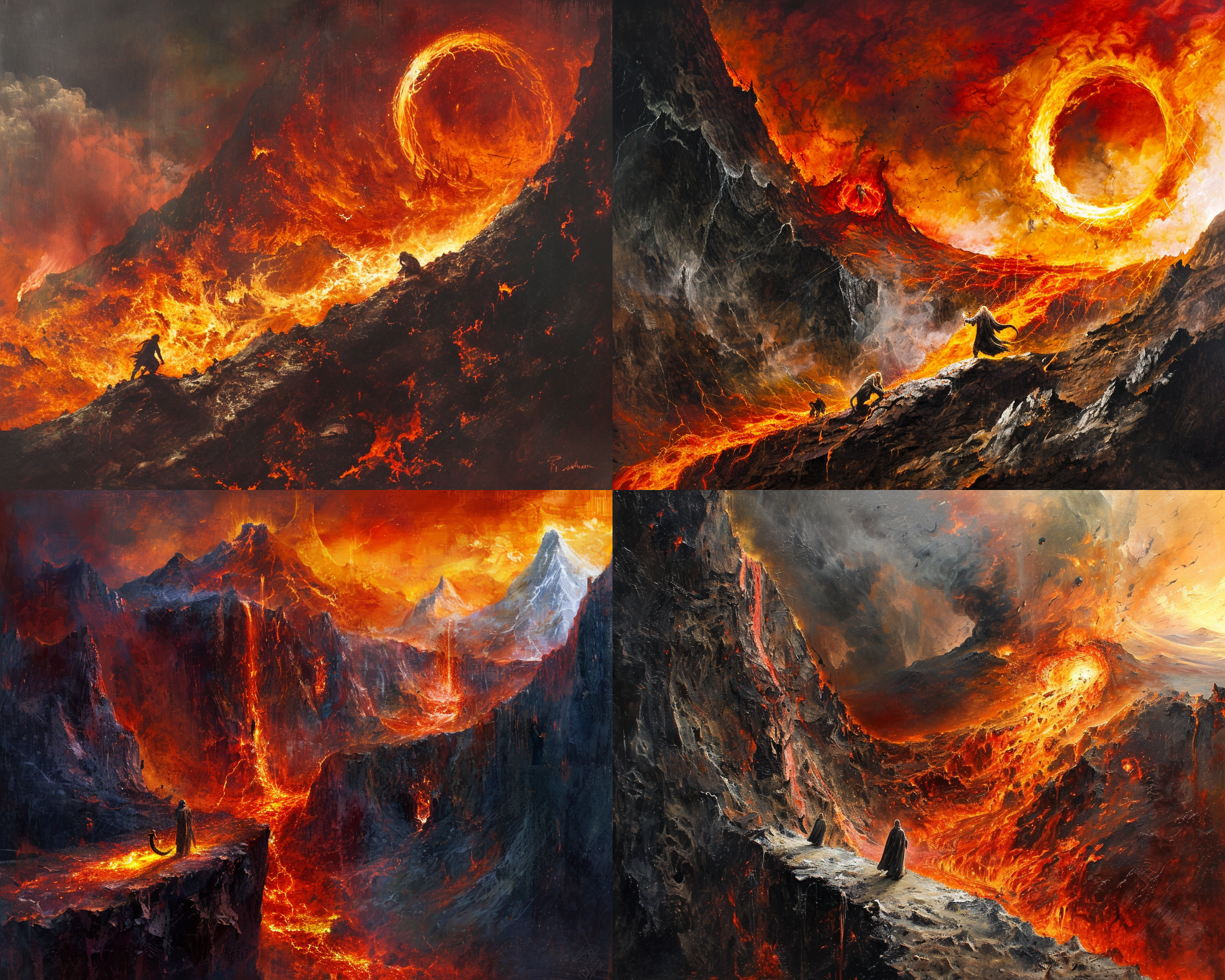 The destruction of the One Ring at Mount Doom