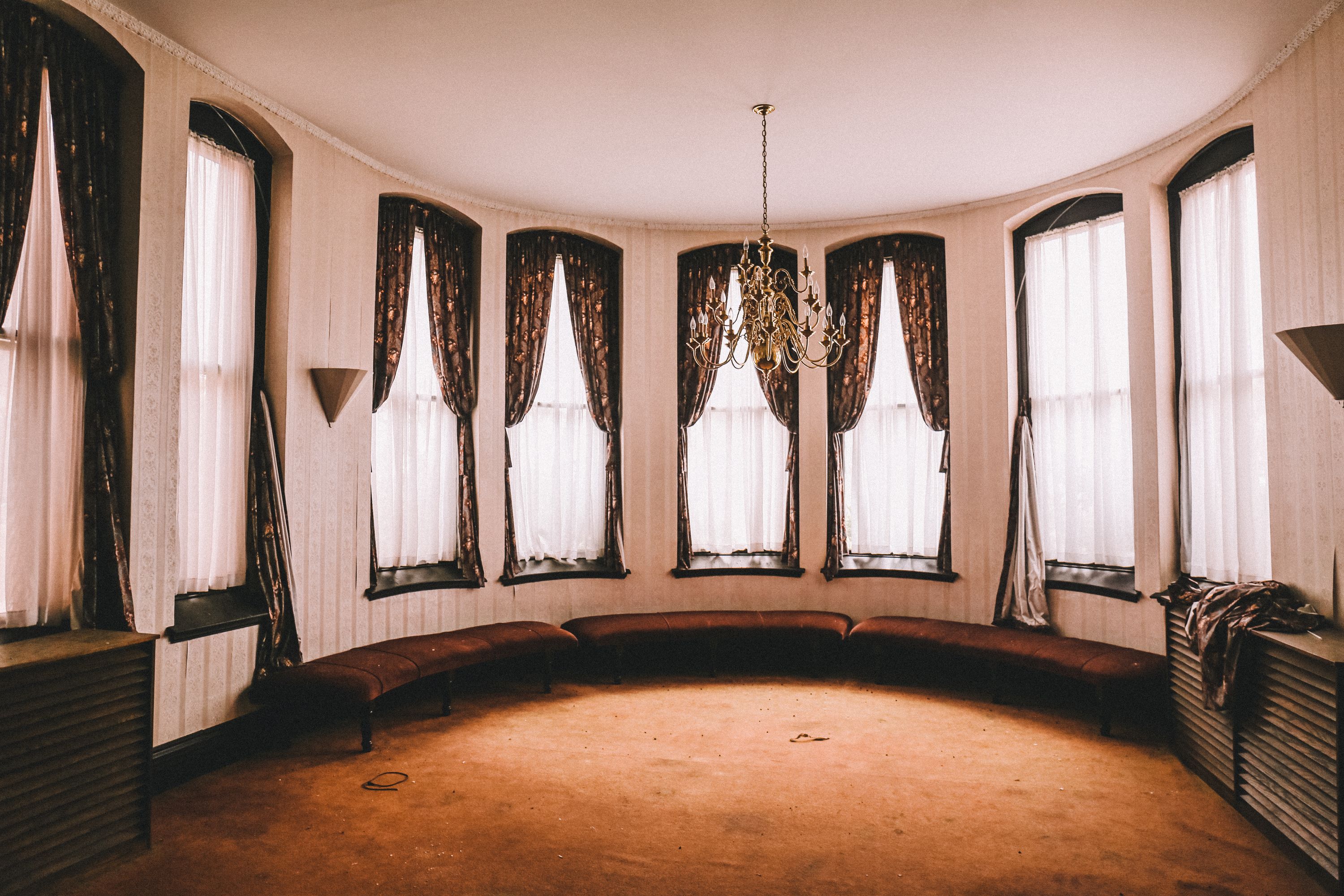 Round Room with Chandelier