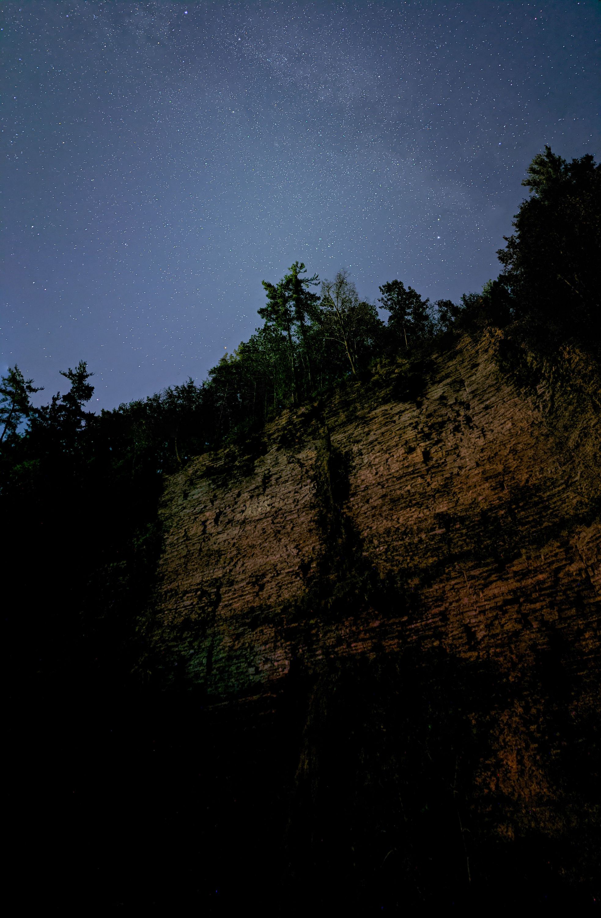 Stars above a Cliffside