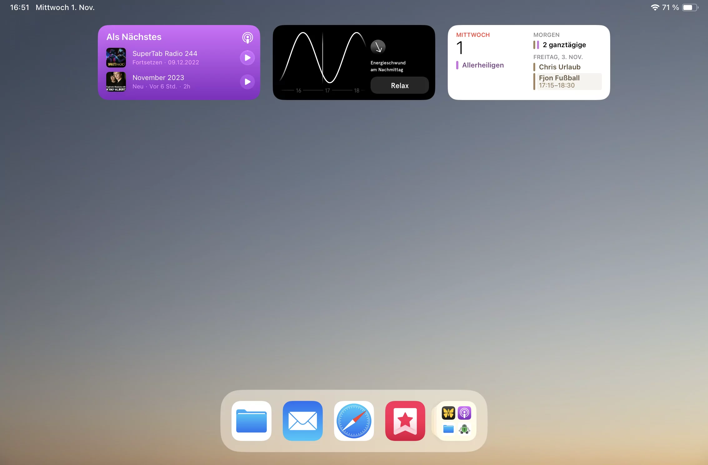 Mein Homescreen