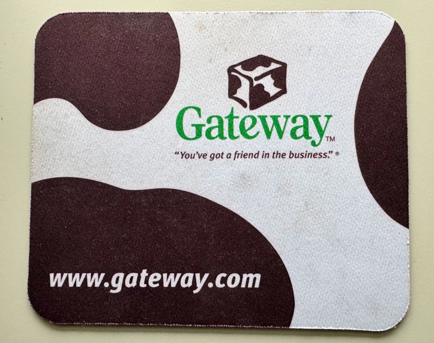 Gateway Mousepad with the famous cowprint on it