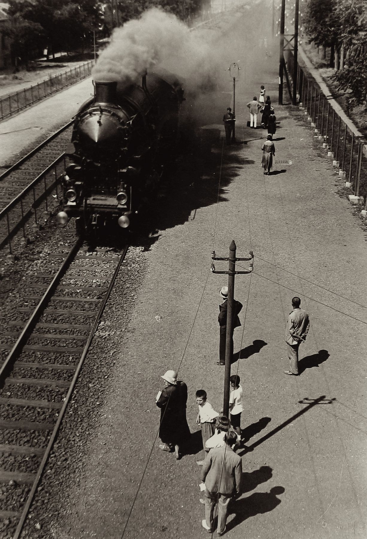 imre kinszki, fast train coming, hungary, gelatin silver print, c. 1935; (22.3 cm x 15.2 cm) collection howard greenberg gallery, new york