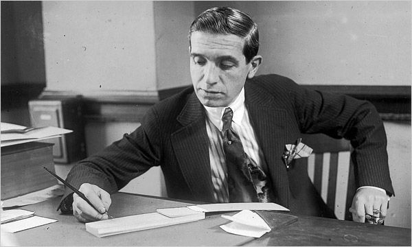 Charles Ponzi signing