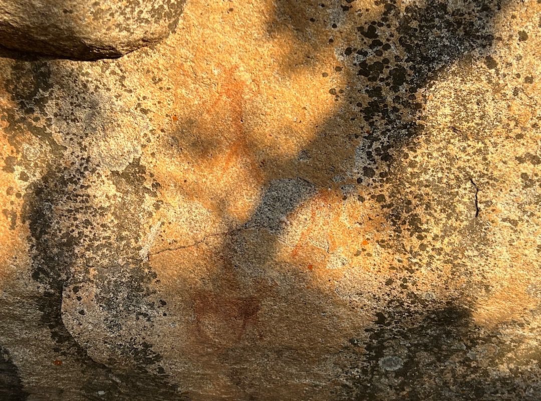 Several thousand year old rock paintings