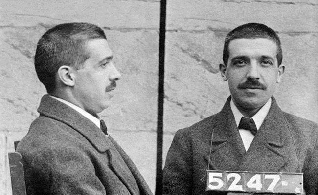 Mug shot of Charles Ponzi