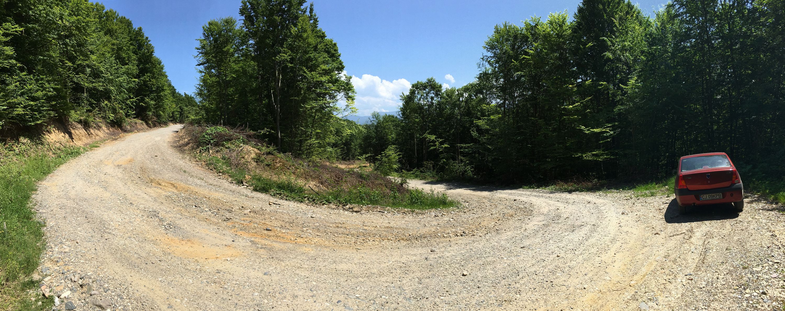 Tight turns and dirt roads are a common sight when navigating rural Romania. iPhone 6s Plus: 1/923 @ ƒ/2.2, ISO 25