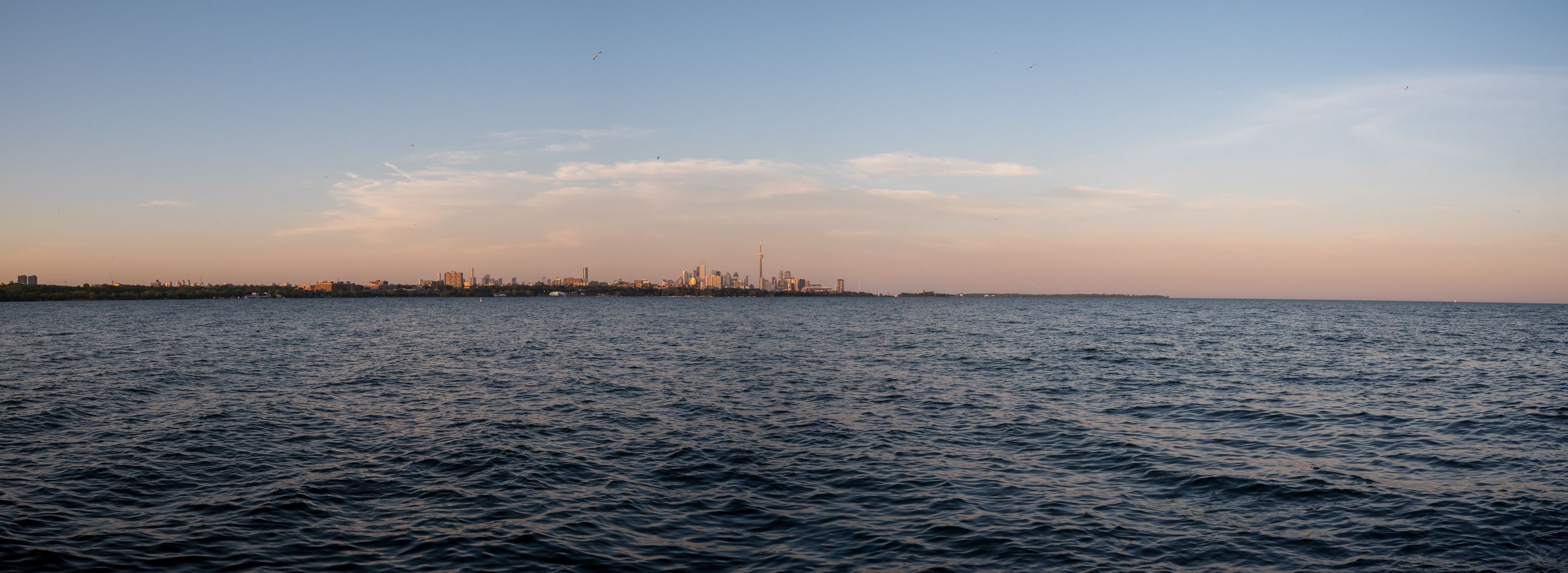 A panorama of the Toronto skyline, stitched from several frames using the 15mm ƒ/1.7.