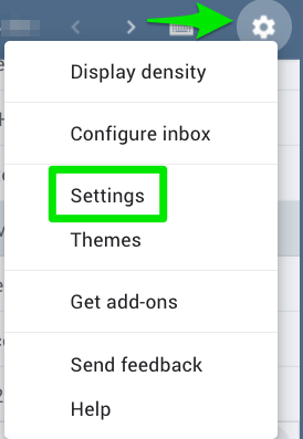 Gmail Settings screenshot