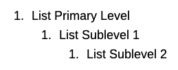 An example of a numbered list in Evernote