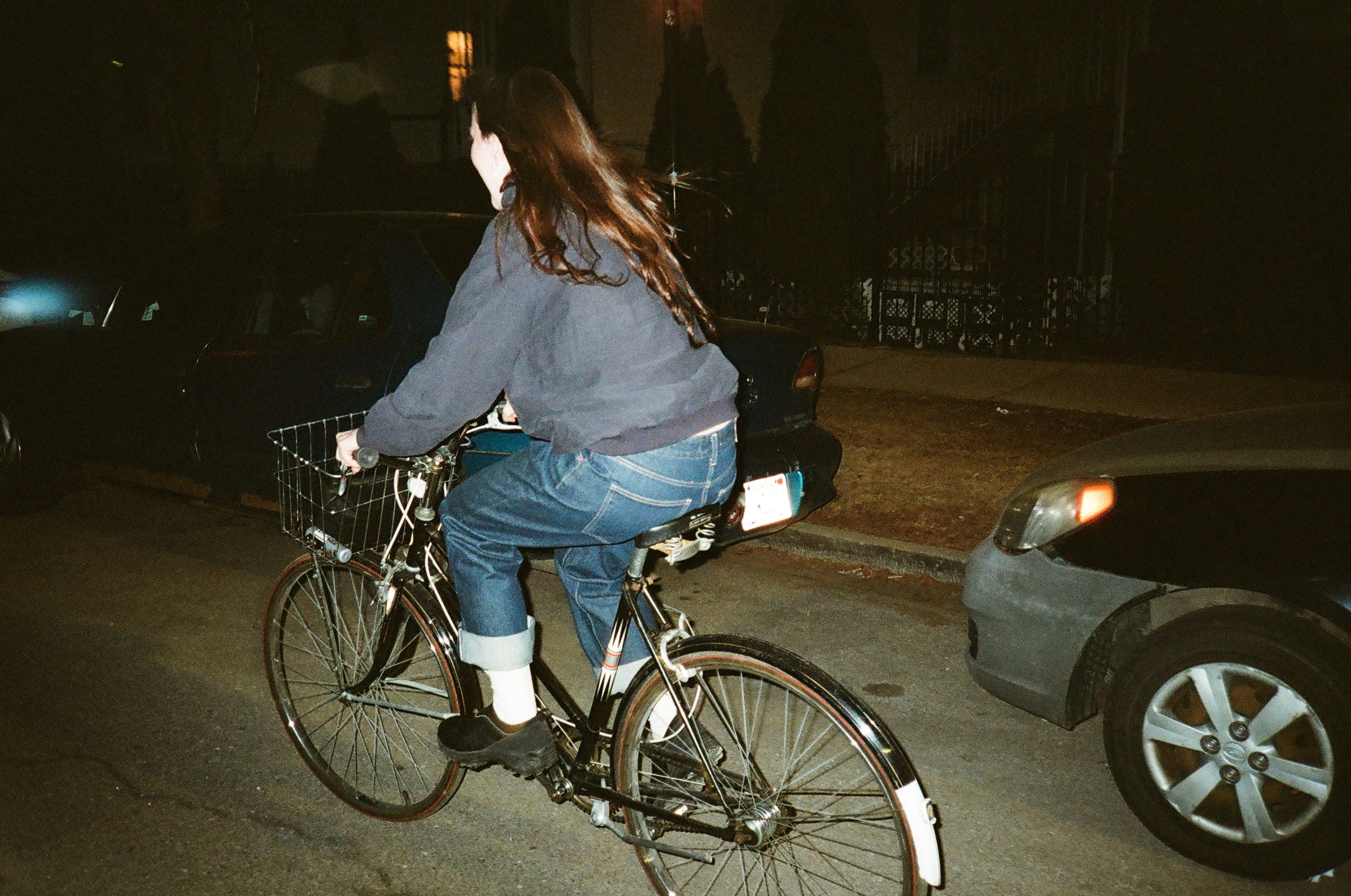 Emily riding her bike