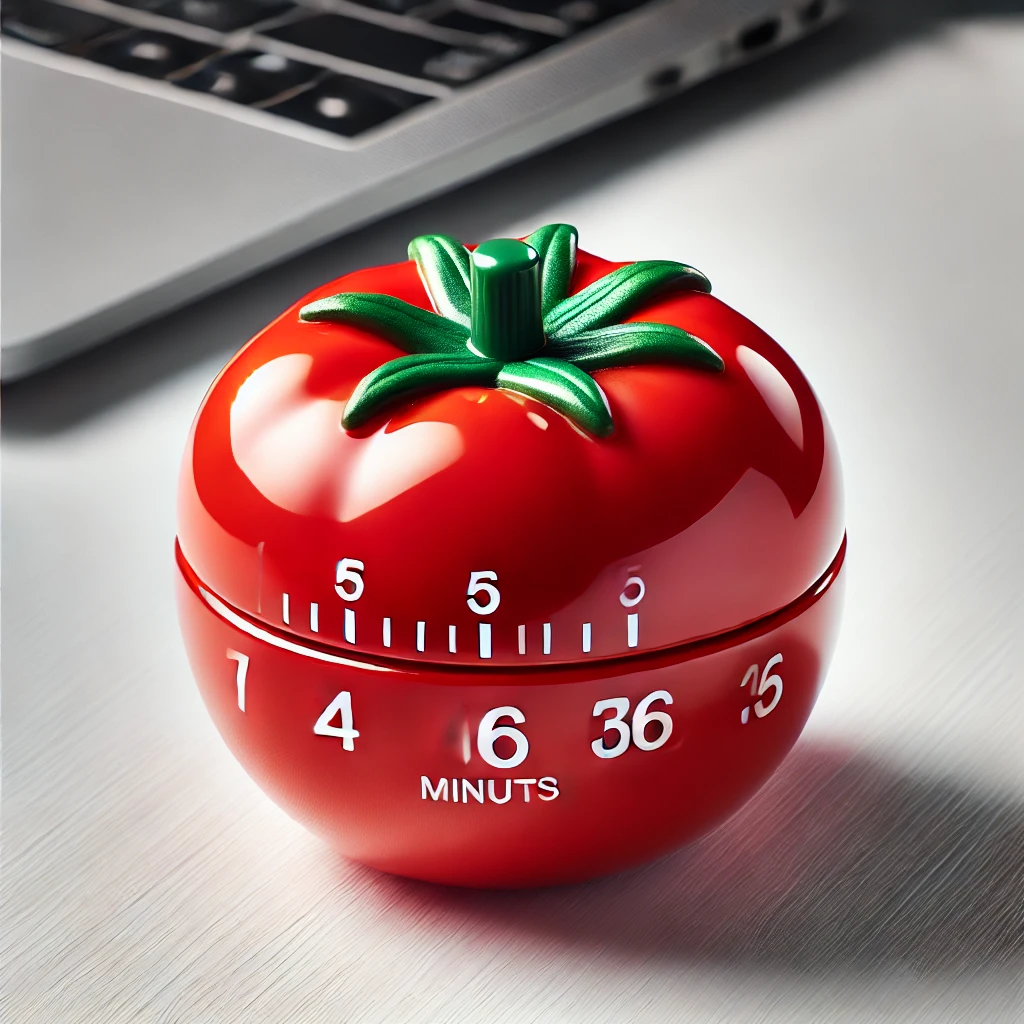 A red tomato shaped kitchen timer Description automatically generated