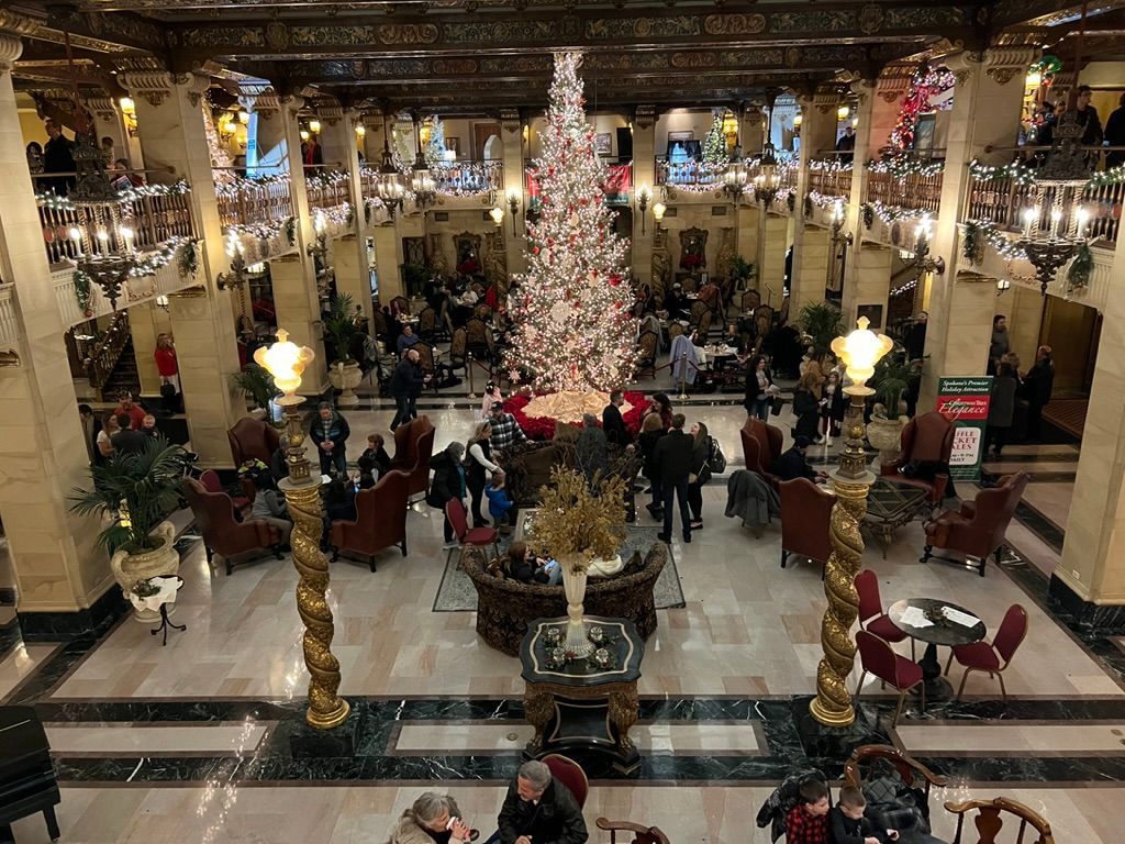 The Christmas Experience at the Tree of Elegance in the Davenport Hotel