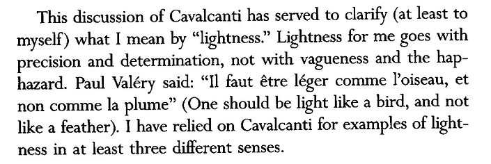 Calvino on lightness
