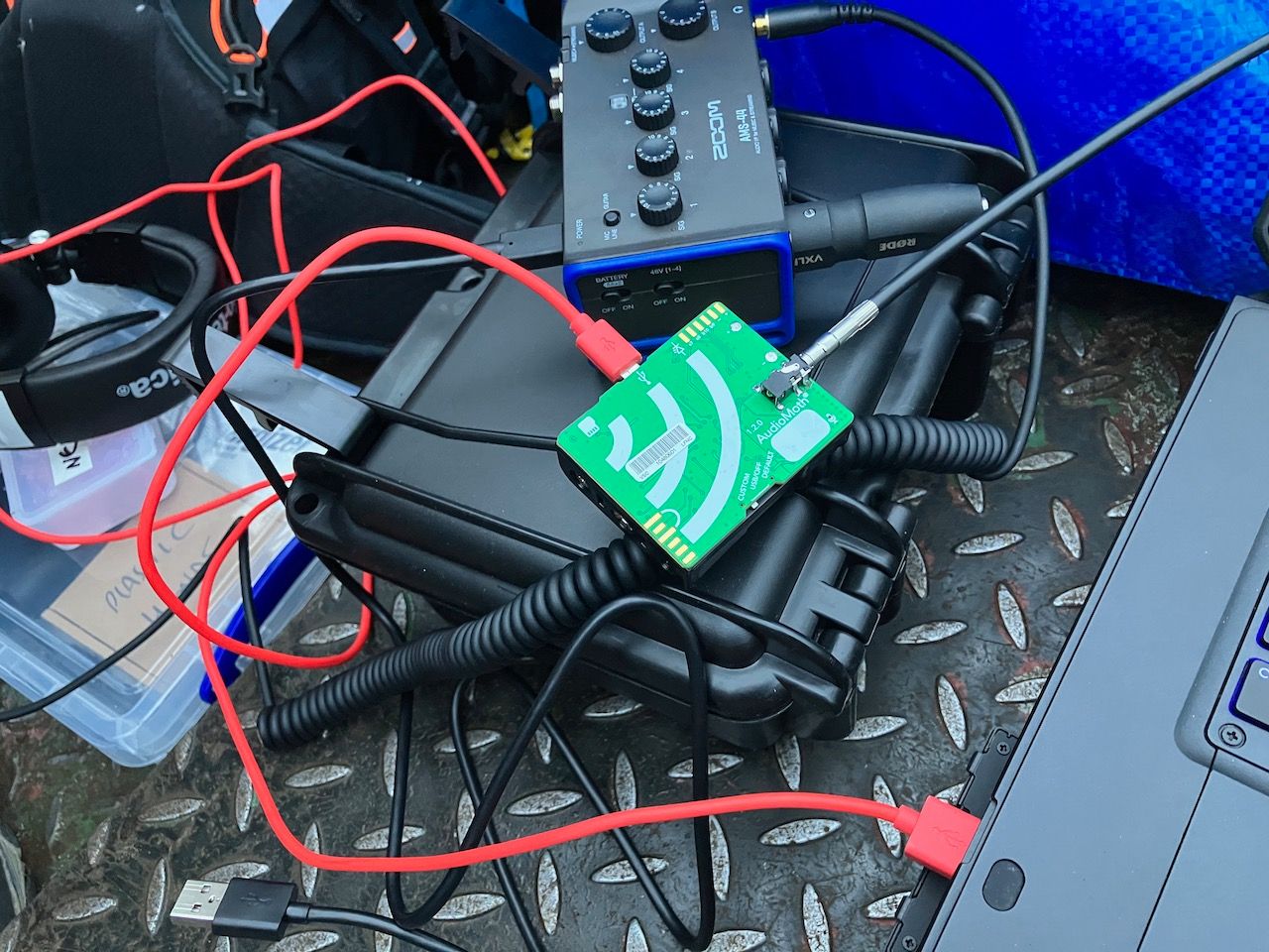 hydrophone testing at Water of Leith