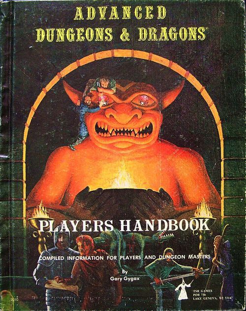 Cover of the 1st Edition AD&D Players Handbook