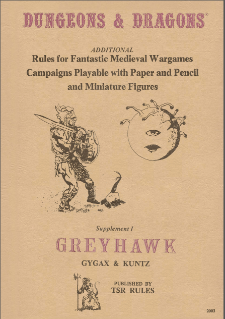 The cover of Greyhawk (1975)