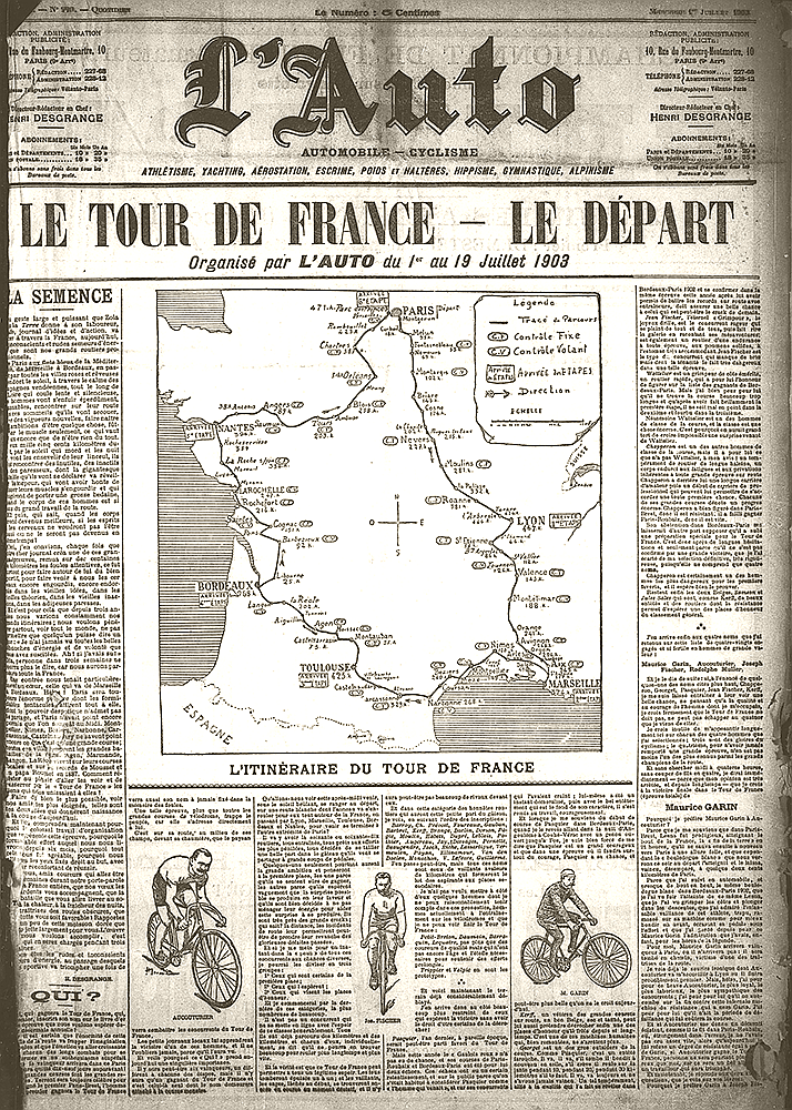 Erste Tour de France, L’Auto, 01. Juli 1903