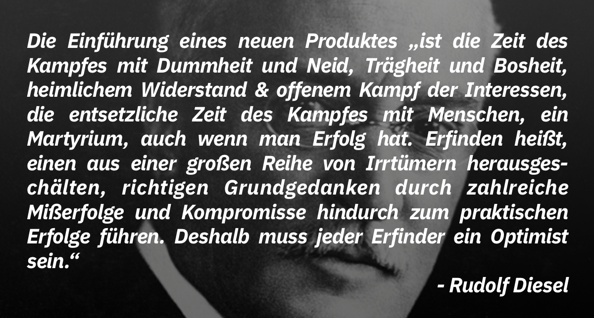 Rudolf Diesel, kurz vor seinem Tod