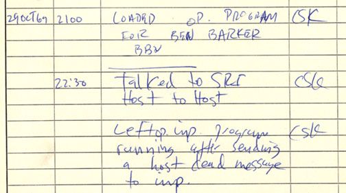 Erstes ARPANET IMP-Protokoll vom 29ten Oktober 1969