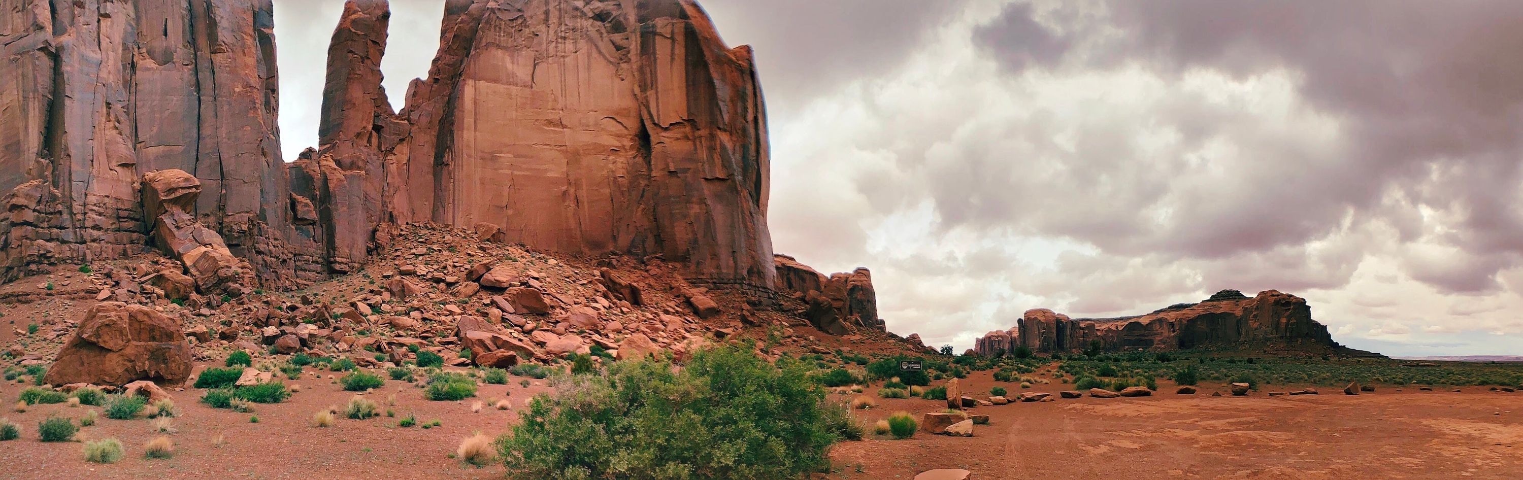 Panoramic view of The Thumb, Monument Valley