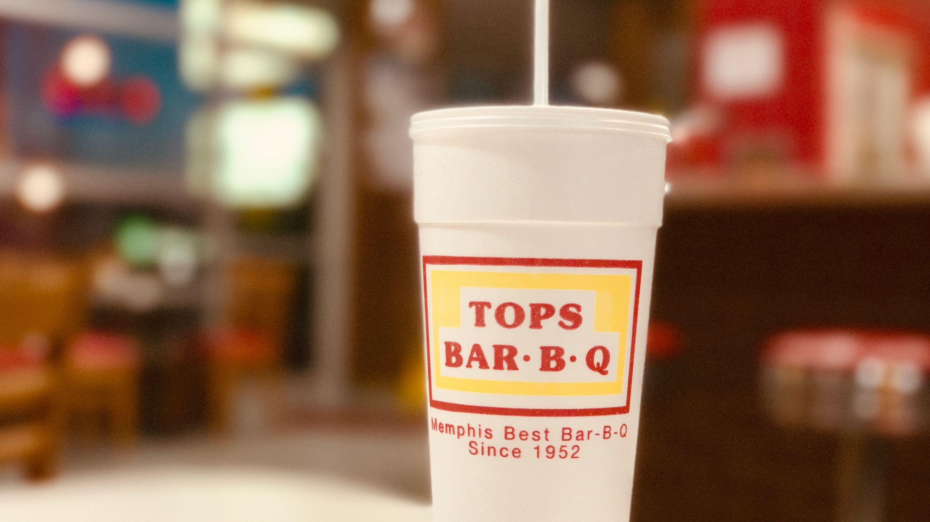 A cup of iced tea at Tops Bar-B-Q in Memphis, TN