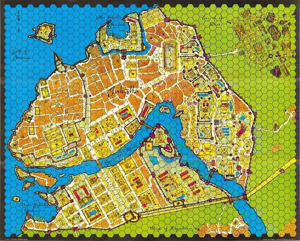 Map of Jakalla from Empire of the Petal Throne