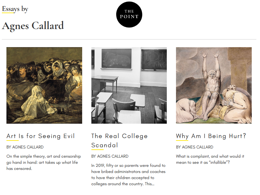 Screenshot of Agnes Callard’s blog