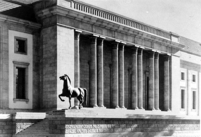 Hitler’s new reich chancellory, with a horse statue by Josef Thorak: Giving shape to fascism.