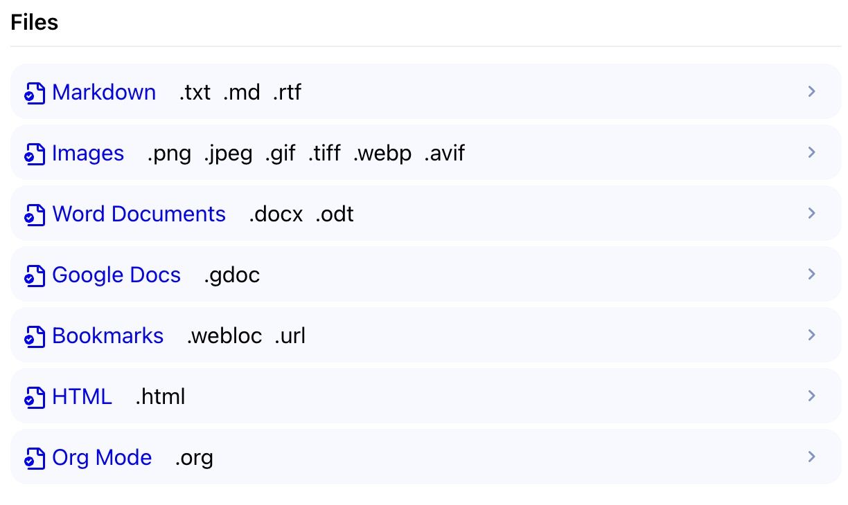 Publishable Files