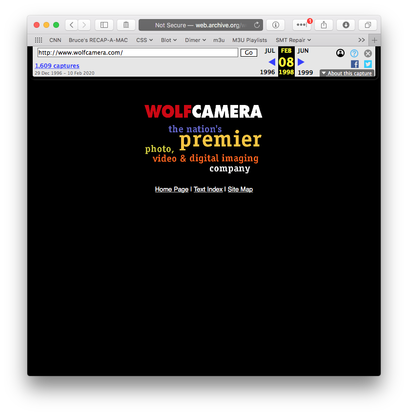 wolfcamera.com on web.archive.org