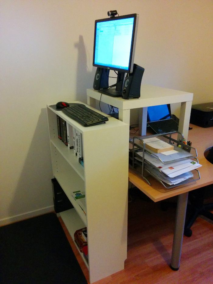 Final standing desk setup