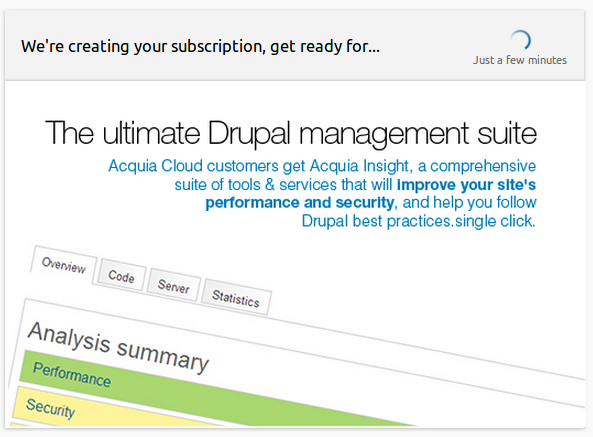 Subscription is being provisioned on the Amazon AWS availability zone of your choice