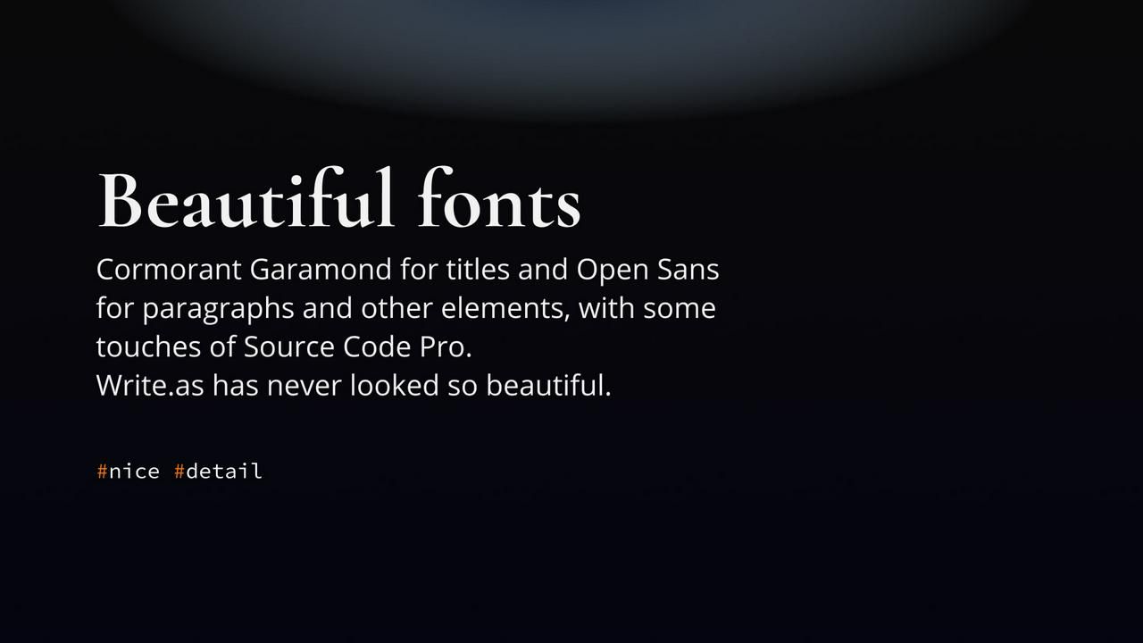The fonts used in the theme