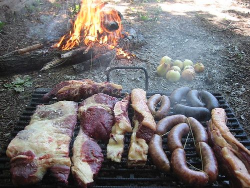 Asado en el campo