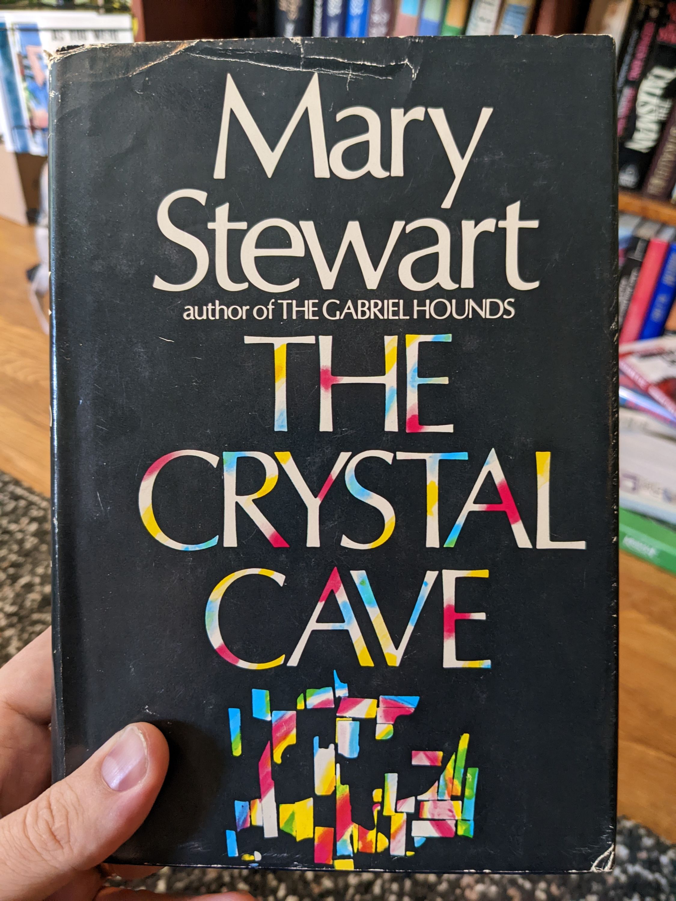 First edition cover of The Crystal Cave by Mary Stewart