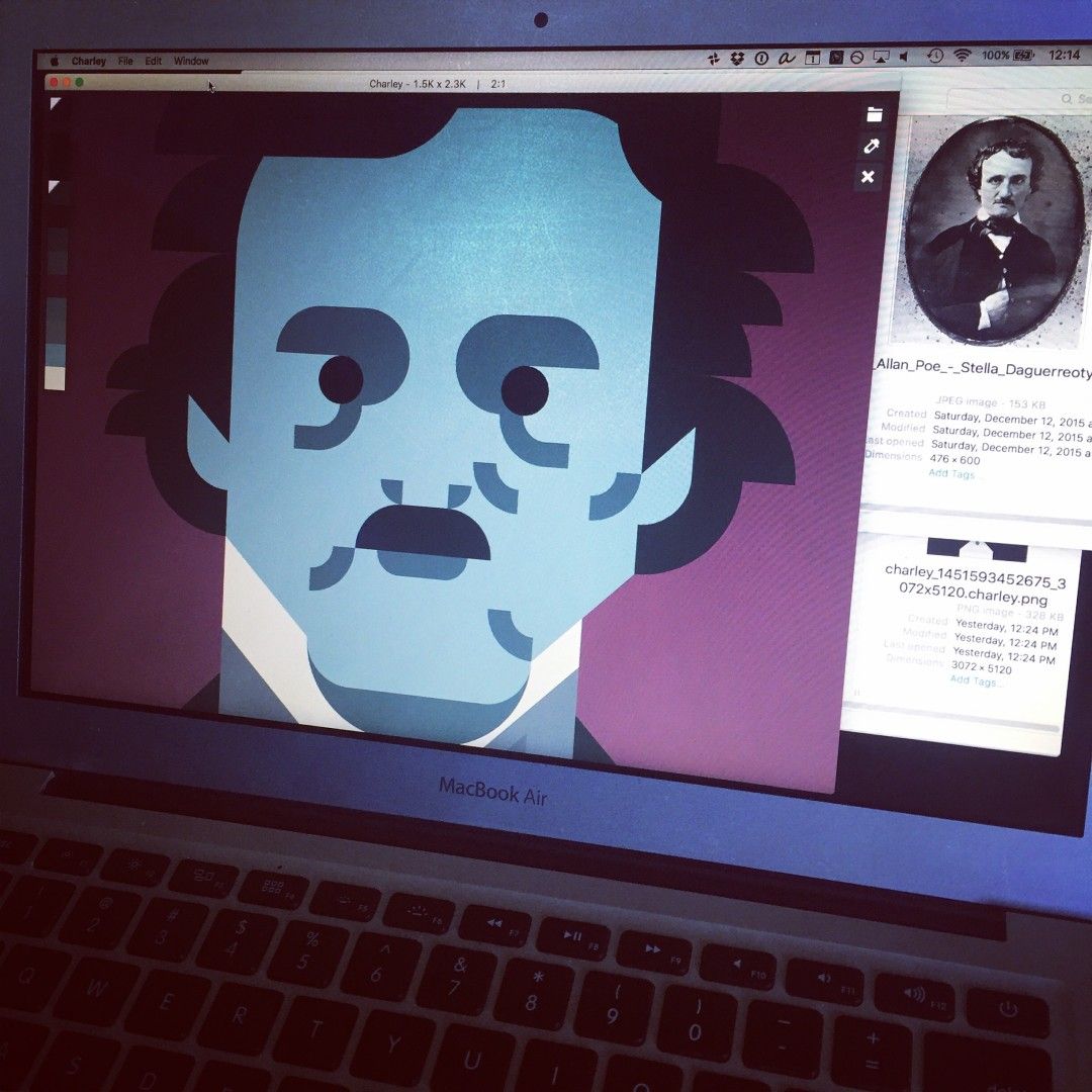 Edgar Allan Poe WIP portrait