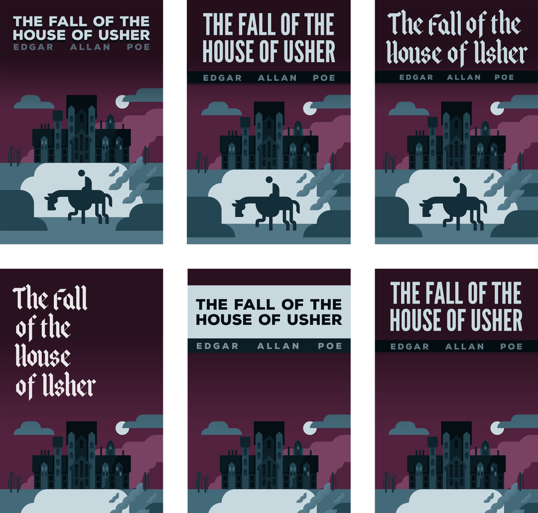 The Fall of the House of Usher, ebook covers
